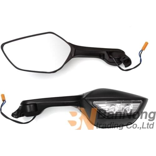 Motorcycle Rear View Mirrors With LED Turn Signal For Kawasaki Ninja ZX10R ZX-10R 2016 2017 2018 2019 2020