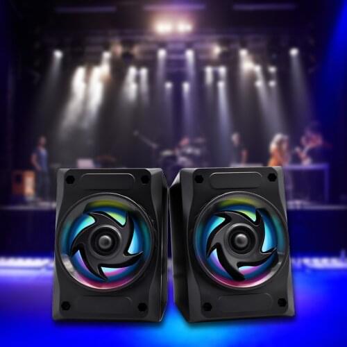 Multimedia Desktop Computer Audio Home Desktop Mini Rgb Colorful Usb Speaker Wireless Full Frequency Vibration Loudspeaker