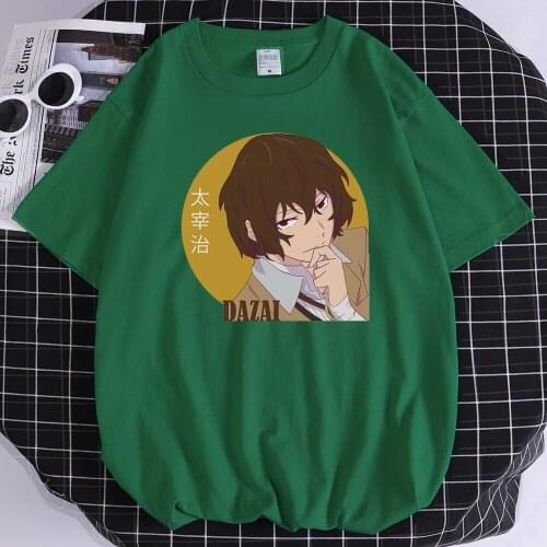 Osamu Dazai Bungo Stray Dogs print man T-shirts sport high quality Tshirts Travering Cool Short sleeves Home soft mens tshirt