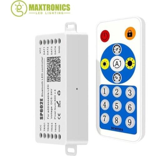 SP602E 4CH Signal Output WS2812B Music LED Controller Built In Mic WS2811 WS2812B LED Light Strip Bluetooth-compatible