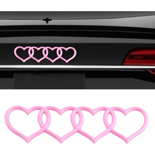 Love Heart Logo Rear Trunk Tail Label Badge Emblem Decal Car Sticker for A4 A3 A5 A6 A4L B8 B7 B9 C6 C7 Replacement Accessories