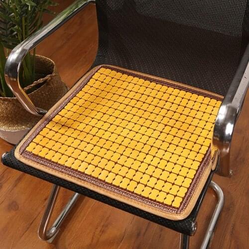 Floor Mat For Summer Office Breathable Seat Cushion Cool Tatami Seat Pad Student Bamboo Seat Mat Foldable Cool Car Chair Cushion