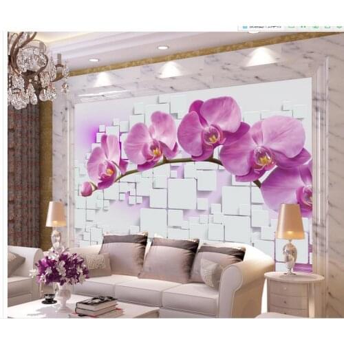 Wallpaper 3d flower Orchid Box Home Decoration custom photo wallpaper modern living room wallpapers