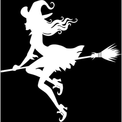 Sexy Witch Scary FashionCar Sticker Fashion Vinyl Decals Auto Styling Decoration Car Exterior Accessories Black/white