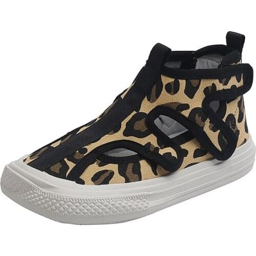 2021 Summer Spot Fashion Sandals Kids Casual Canvas Shoes Fashion Flats Hollow for Boys and Girls Hot 27-37 Breathable All Match