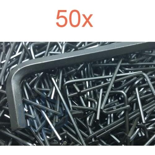 50pcs 2mm L Shaped Hex Key L Allen Wrench Flat hexagonal wrench Hand Driver Tools