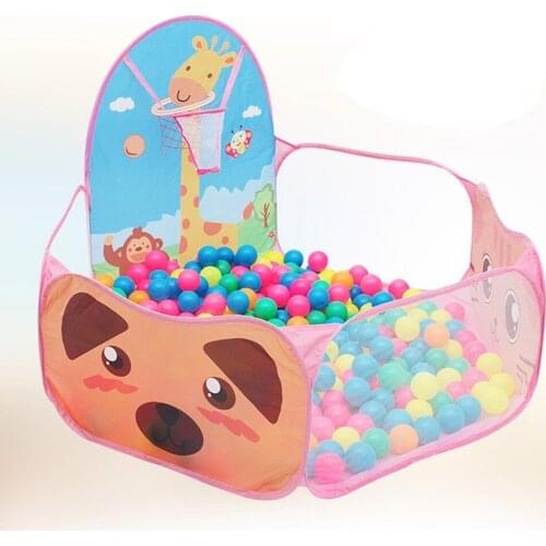 Foldable Cartoon Outdoor Sports Playground Kids Children Ocean Ball Pit Pool Baby Tent Ball Basket Gaming Toys Educational Toy