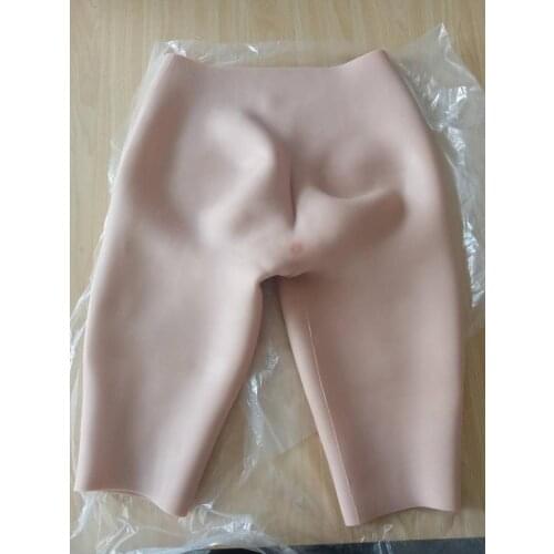 Fifth Cropped Silicone Realistic Vagina Panty Shemale Crossdresser Pussy Pants Transgender Artificial Sex Fake Enhancer Hip 1G
