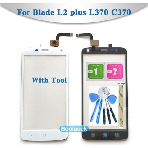 Replacement High Quality 5.0" For ZTE Blade L2 plus L370 C370 Touch Screen Digitizer Sensor Outer Glass Lens Panel