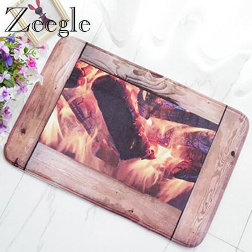Zeegle Flannel Doormat Living Room Carpet Washable Bathroom Mat Indoor Rug Non-slip Hallway Carpet Outdoor Rug Soft Foot Mat