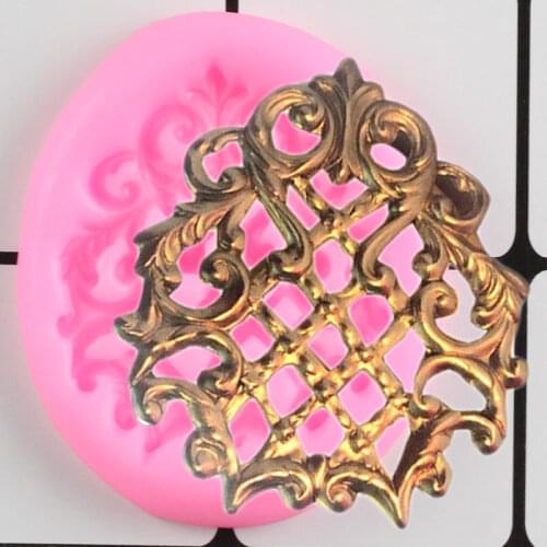 3D Grid Scroll Relief Cake Border Silicone Molds DIY Wedding Cupcake Decorating Tools Fondant Chocolate Candy Gumpaste Moulds