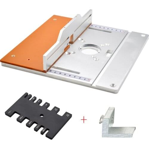 Aluminum Router Lift Table Insert Plate For Electric Wood Milling Router Trimming Flip Board Table Saw Woodworking Benches Tools