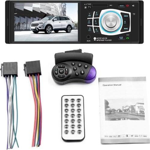 4.1 Inch Car Radio Bluetooth Auto Audio Stereo Support Rear View Camera USB Mirror Link For Android FM MP5 player 1 Din 4012B