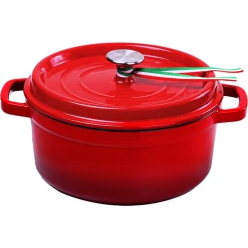 Caliber Cast Iron Enamel Pot Uncoated Nonstick Pan Thickened Soup Pot Enamel Saucepan Home Kitchenware