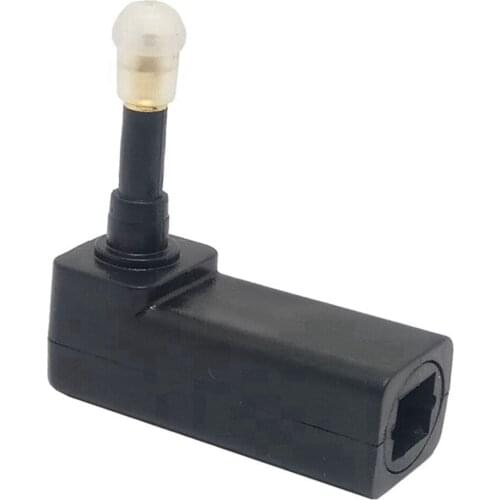 Toslink Digital Optical Jack To 3.5mm Mini Plug 90 Degree Audio Adapter Plug Right Angle Connector for Toslink Cable For TV Box