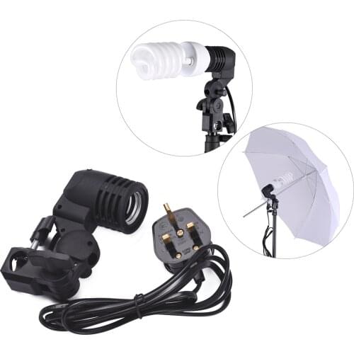 E27 Bulb Holder Socket Flash Swivel Bracket Photo Light Lamp Mount for photo Studio Softbox Photography Accessories