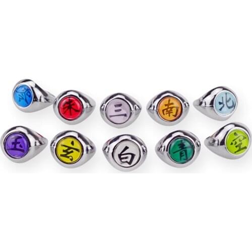 Anime Hokage Ninja Cosplay Ring Akatsuki Member Deidara Pain Metal Finger Adult Props Accessories Cool Stuff Gift Toy Wholesale