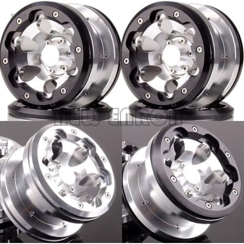 4P 2.2" 6 Holes Beadlock Wheels Rims Hub For Axial Yeti/Wraith RC Crawler 90056 90053 90045 90031 NEW ENRON 1:10 Aluminum