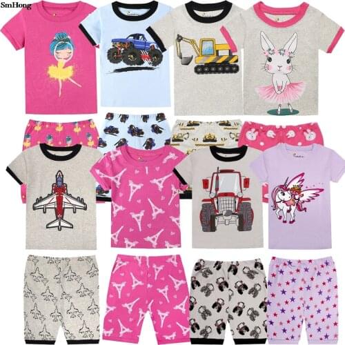 100 Cotton Summer Short Sleeve Boy and Girl Animal Cartoon Clothing Set Casual Soft Summer Clothes Kids Clothes Boys
