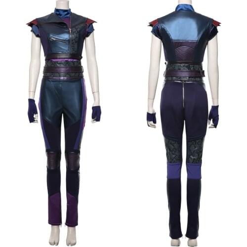 Movie cosplay Descendants 3 Mal Cosplay Costume Uniform Tops Vest Pants Suit Women Halloween Carnival Costume Adult Custom