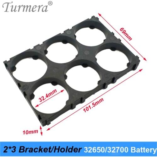 Brackets 32700 Battery 2X3 Battery Holder Bracket Cell Safety Anti Vibration Plastic Brackets For 32650/32700 Batteries Turmera