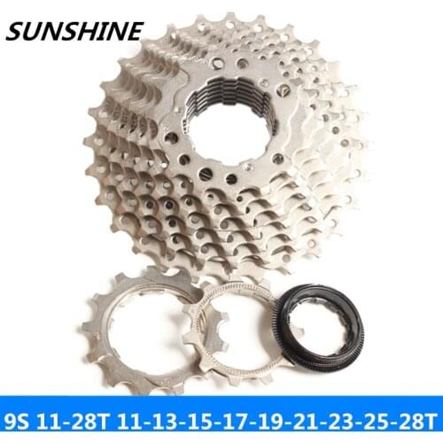 LUZ DO SOL 11 9-velocidade-28 T montanha/estrada cartão de bicicleta dobrável pequena roda volante compatível com SunRace. SHIMA