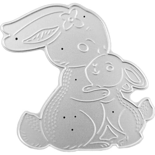 Rabbit Bunny Metal Cutting Dies Stencil Scrapbooking DIY Album Stamp Paper Card Embossing Decoration Craft