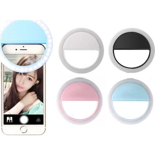 Selfie Ring Mobile Phone Clip Lens Light Lamp Led Bulbs Emergency Dry Battery For iPhone Photo Camera Well Smartphone Beauty
