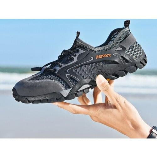 Men Hiking Shoes Quick Dry Upstream Socks Beach Aqua Shoes Non-slip Lightweight Comfortable Breathable Trekking Water Sneakers