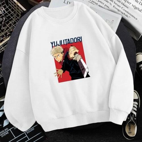 Yuji Itadori Sweatshirts Male 2021 Fashion Hoodie Anime Jujutsu Kaisen Harajuku Streetwear Autumn Spring Fleece Graphic Hoodie
