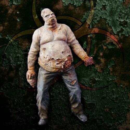 Unpainted Fat Zombie GK Resin Figure 1/35 Scale Model Kit Resin Colorless Self-Assembled Toy No.165