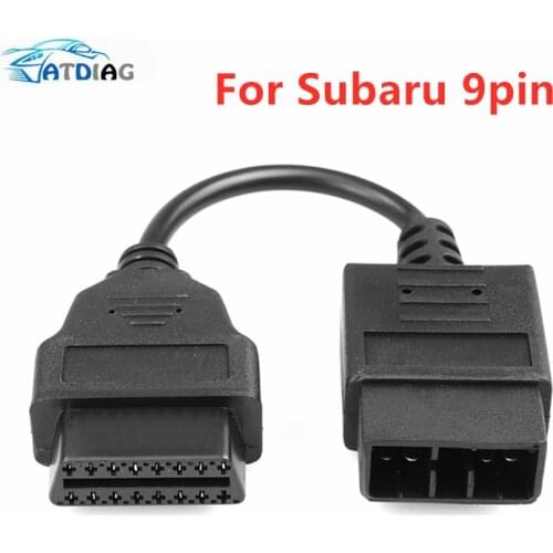 Newest For Su-baru 9pin cable OBD1 to obd2 16pin lead diagnostic interface 9 pin OBDII extension cord lead