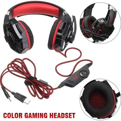 POHIKS 1pc LED Luminous Stereo Gaming Headphone Durable E-sports 7.1 Virtual Surround Sound Earphone For PC Laptop Computer