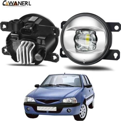Fog Light Assembly 30W Car Driver + Passenger LED Lens Fog Lamp DRL H11 12V For Dacia Solenza Hatchback 2003 2004 2005 2006 2007