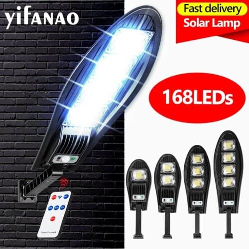 168LED Powerful led Solar lights outdoor PIR Motion Sensor Wall lamp solar lamp Waterproof Solar Sunlight for Garden Decoration