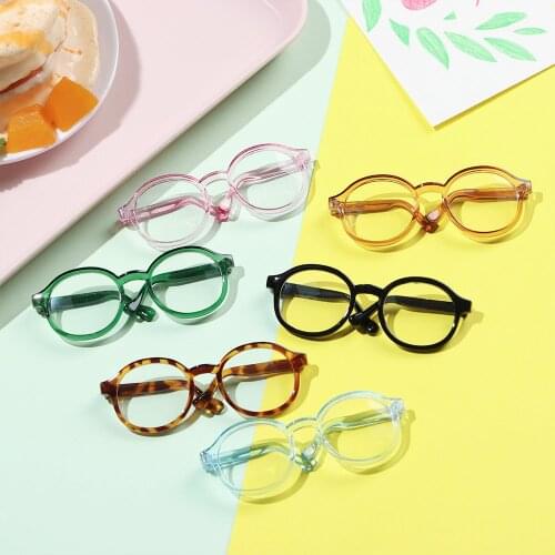 1PCS 9cm Cute Doll Round Glasses Fit For Plush Toys Changing Clothes Game Photo Props DIY Doll Decoration Accessories