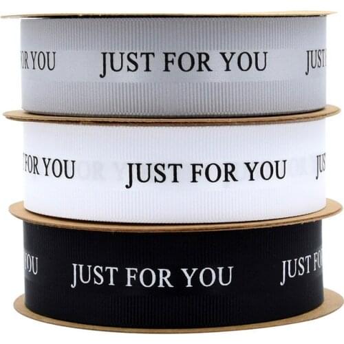 10M 25mm Just for You Ribbon For Wrapping Christmas Party DIY Gift Packaging Wedding Decoration Tapes Ribbons Supplies Crafts