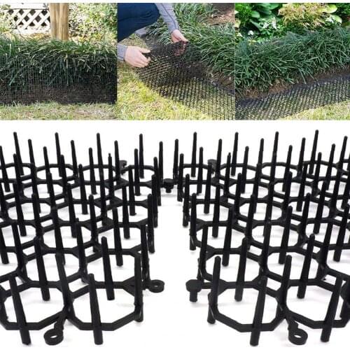 10Pcs Cat Scat Mat Werable Safe Plastic Durable Anti-cat Mat For Fields Floor-mounted Barbed Fence Outdoor Garden Decorations