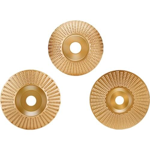 3pcs set Wood Grinding Polishing Wheel Rotary Disc Sanding Wood Carving Tool Abrasive Disc Tools For Angle Grinder 4inch Bore