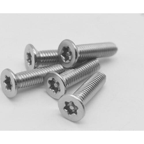 30pcs M4 Torx screws plum socket bolts countersunk T&TX screw flat head six star slot bolt stainless steel