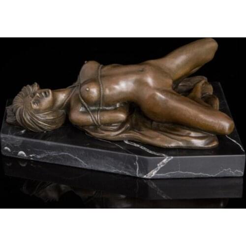 4.8" European style Copper Sculpture Body Art crafts home decor ornament