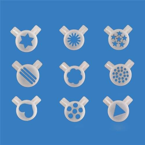 9pcs 33mm Different Outlet Nozzle Kit Shaped Styling Modeling Cap Ice Cream Maker Accessories for Lecon Ice Cream Machine Parts