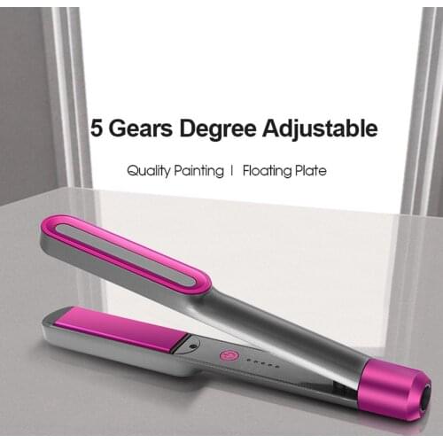 Electric Straightener Ionic Flat Iron Fast Heated Ceramic Straightens & Curls for Mans Beard & Womans Hair Dual Voltage