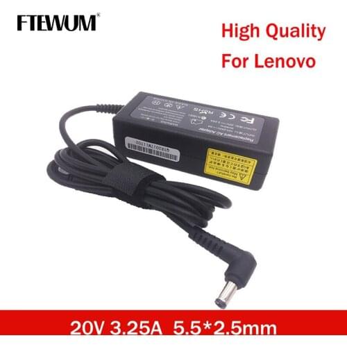 FTEWUM Aadapter 20V 3.25A 65W 5.5*2.5mm Laptop Charger For Lenovo Y430 Y460U130 U350 U310 U410 U430 U450 Z360 G230 G430 G360