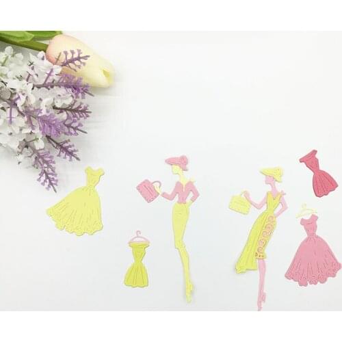 Julyarts New 2019 Fashion Women Dress Metal Cutting Crafts Dies Stencils For DIY Scrapbooking Embossing Card Making Die Cuts