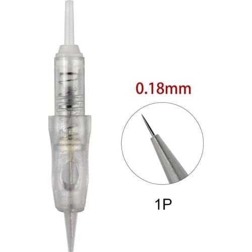 20pcs 0.18mm/0.25mm/0.35mm 1RL Revolution Tattoo Needle Permanent Makeup Cartridge Needles For Tattoo Machine Kit Eyebrow Needle