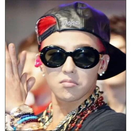 KPOP G-Dragon New Korean fashion Oval Sunglasses Hip-hop Disco Glasses For Party Essentials