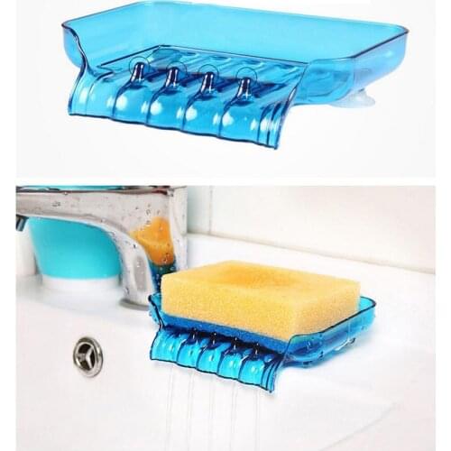 Creative Waterfall Soap Holder Non Slip Soap Box Toilet Shower Tray Draining Rack Bathroom Accessories Home Soap Dishes Sale