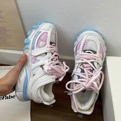 Women Sneakers Designer Womens Vulcanized Shoes Fashion Womens Chunky Sneakers Trendy Ugly Daddy Shoes Woman Pink Casual Shoes