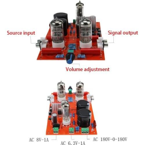 KYYSLB AC8V AC180-230V 6N3 6H3N GE5670 Preamplifier Tube Bile Rectifier HIFI Amplifier Bile Preamplifier DIY with Transformer